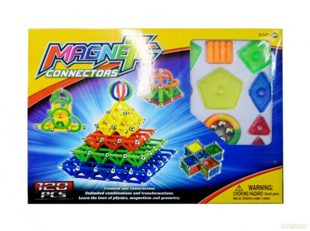 Klocki magnetyczne 120 el. [KLOCKI]