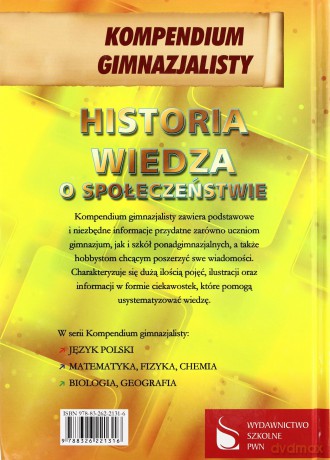 Kompendium Gimnazjalisty Historia Wos [KSIĄŻKA]