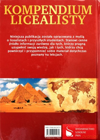 Kompendium Licealisty Historia Wos [KSIĄŻKA]