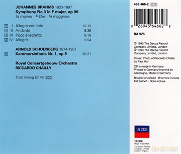 Rco Chailly: Brahms: Sym 3 + [CD]