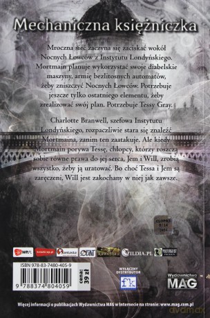 Mechaniczna Księżniczka Tom III Diabelskie Maszyny - Cassandra Clare [KSIĄŻKA]