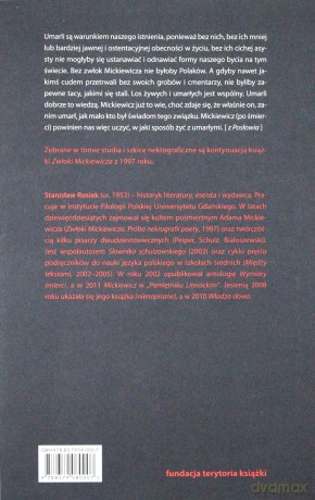 Mickiewicz Po Śmierci Studia I Szkice Nekrograficzne - Stanisław Rosiek [KSIĄŻKA]