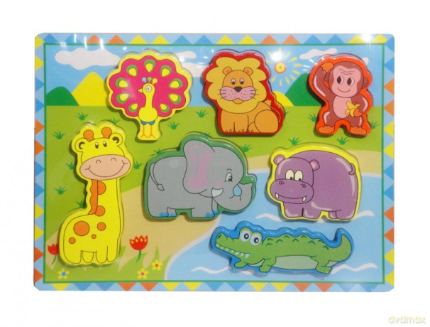 Puzzle drewniane zwierzęta