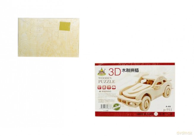 Puzzle drewno auto