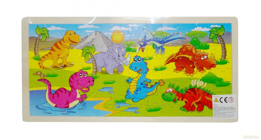 Puzzle drewno dino