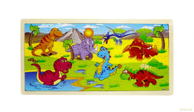 Puzzle drewno dinozaury