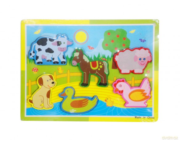 Puzzle drewno zwierzęta