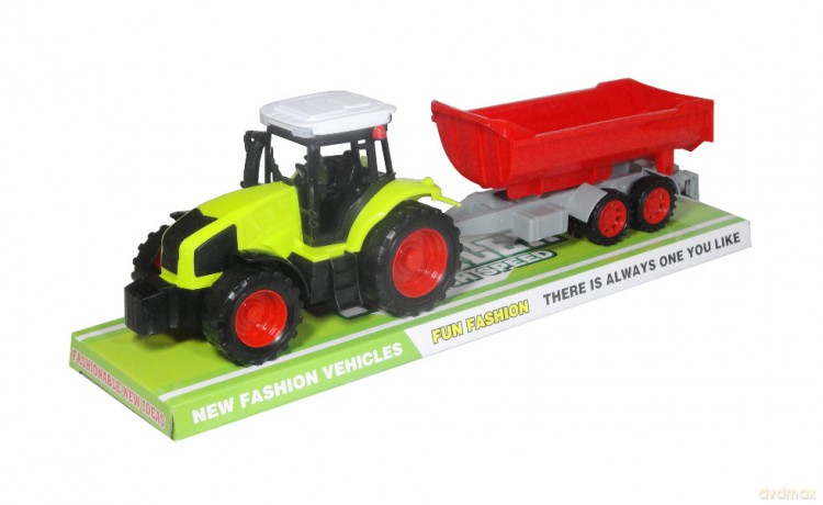 Traktor z przyczepą
