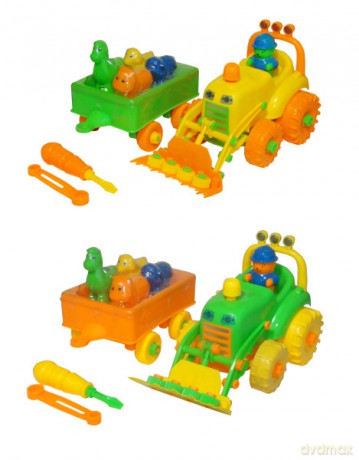 Traktor z przyczepą