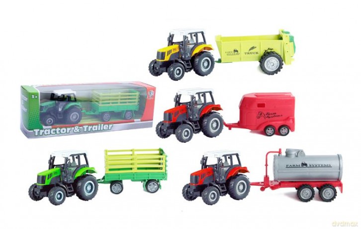 Traktor z przyczepą