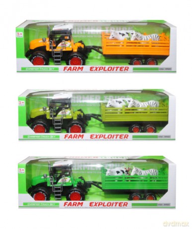 Traktor z przyczepą