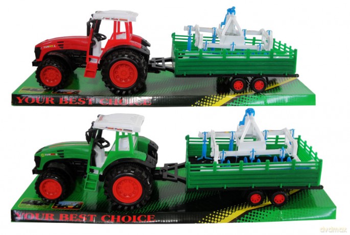 Traktor z przyczepą 55cm