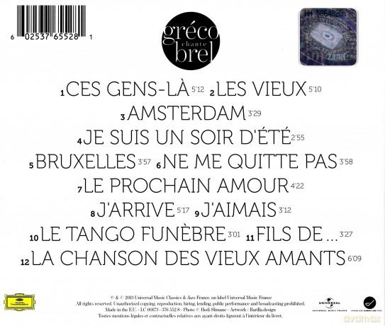 Juliette Greco: Greco Chante Brel (PL) [CD]