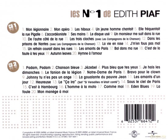 Edith Piaf: Les No.1 [2CD]