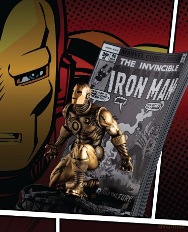 Marvel Comic The Invincible Iron Man #96 Gilt Pewter Figurine