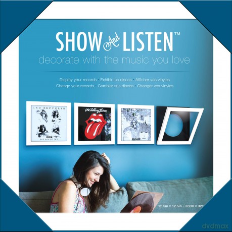 Show And Listen White Lp Flip Frame 4 Pack