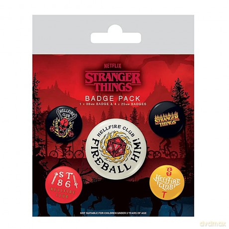 Stranger Things 4 (Hellfire Club) Badge Pack