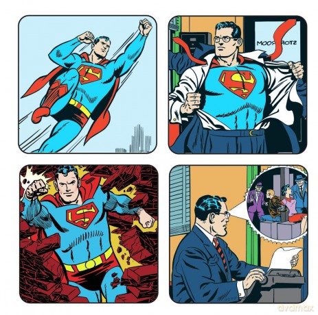 Superman Coasters Four Pack