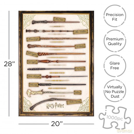 Harry Potter Wands 1000 Piece Jigsaw Puzzle