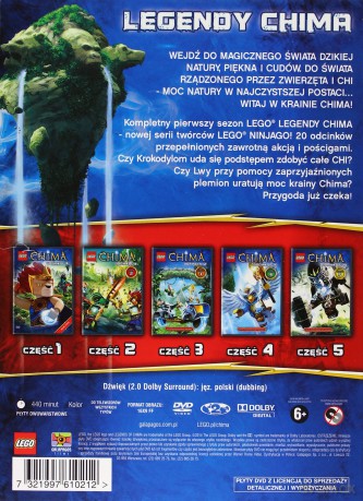 LEGO Chima część 1+2+3+4+5 (odc. 1-20) [BOX] [5DVD]