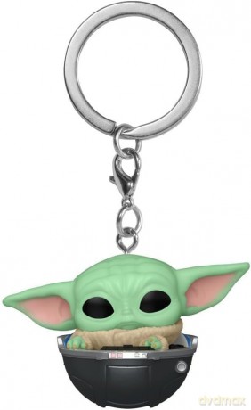 Brelok Mandalorian Grogu w unoszącym się wózku Funko POP