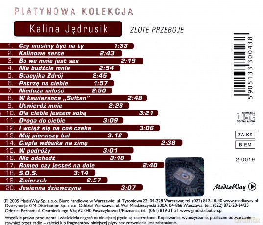 Kalina Jędrusik: Złote Przeboje [CD]