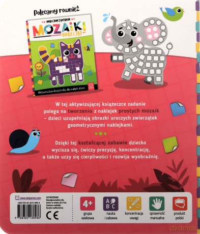 Mozaiki naklejki. Aktywizująca książeczka dla małych dzieci. Naklejam z pieskiem - Agata Kaczyńska [KSIĄŻKA]