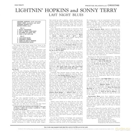 Lightnin' Hopkins & Sonny Terry: Last Night Blues (Acoustic Sounds) [Winyl]
