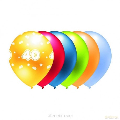 Balon 40 mix kolorów metalik 5szt