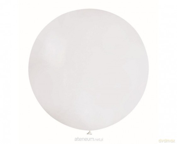 Balon kula pastelowa biała 75cm