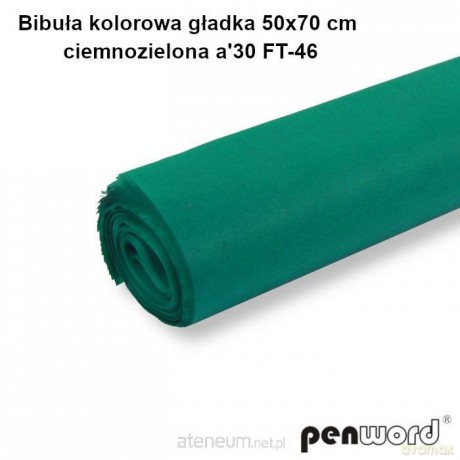 Bibuła kolorowa gładka c.zielona 50x70cm 30ark