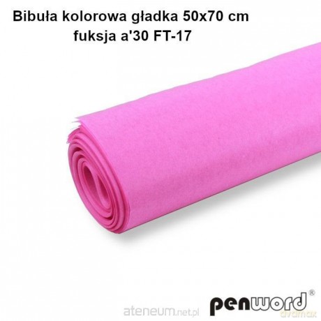 Bibuła kolorowa gładka fuksja 50x70cm 30 arkuszy