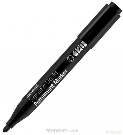 Marker permanentny SigmaFlo czarny (12szt)