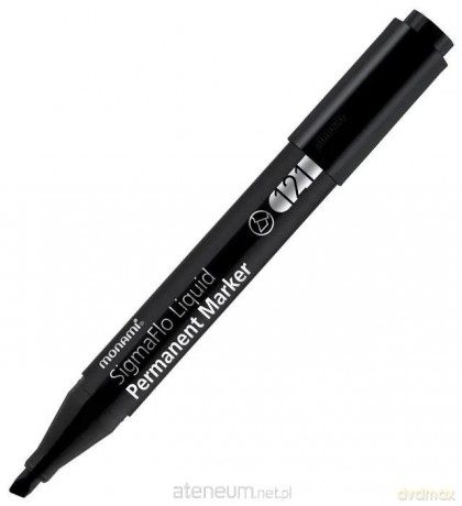 Marker permanentny SigmaFlo czarny (12szt)