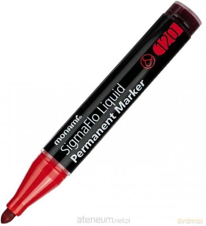 Marker permanentny SigmaFlo czerwony (12szt)