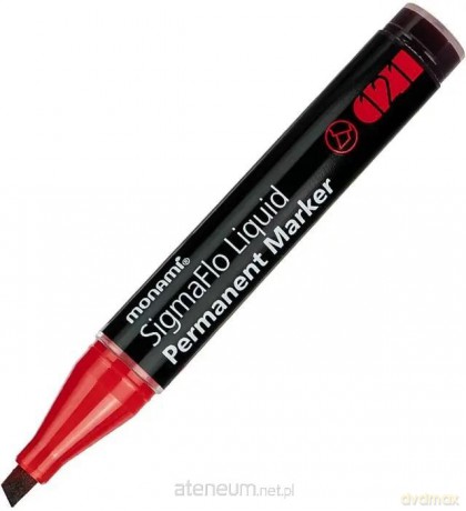 Marker permanentny SigmaFlo czerwony (12szt)
