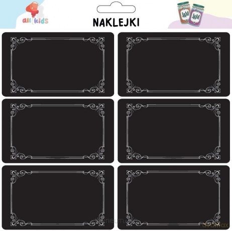 Naklejki na przetwory Czarne