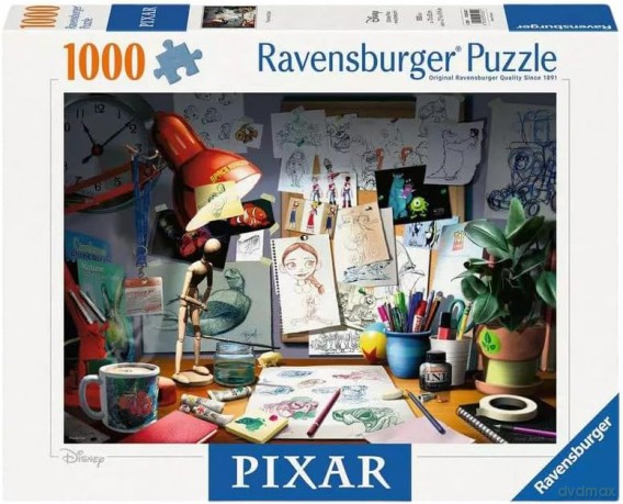 RAVENSBURGER 1000 el. Artystyczne biurko [PUZZLE]