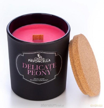 Świeczka sojowa Delicate Peony czarna 135g