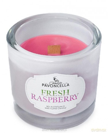 Świeczka sojowa Fresh Raspberry biała 170g