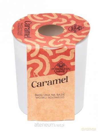 Świeczka sojowa Powąchaj mnie Caramel biała
