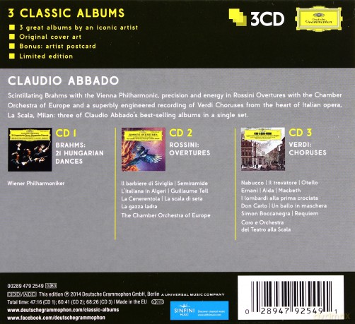Claudio Abbado: 3 Classic Albums [3CD]