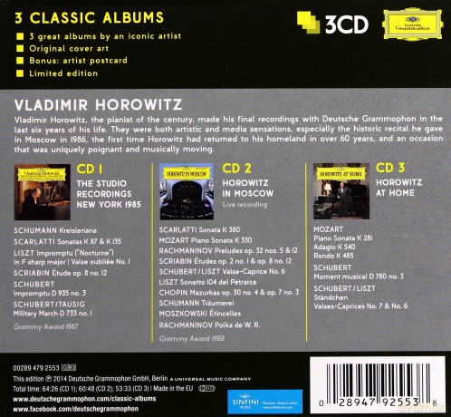 Vladimir Horowitz: 3 Classic Albums [3CD]