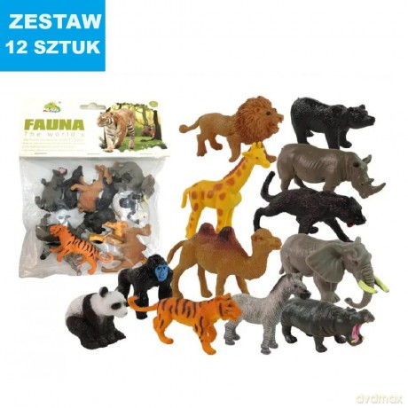 Zwierzęta zoo 12szt [FIGURKA]