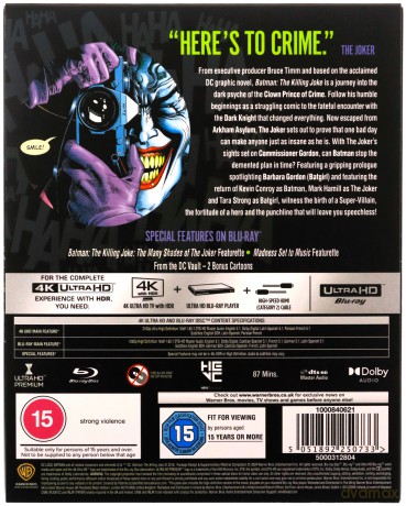 The Killing Joke (Batman: Zabójczy żart) (steelbook) [Blu-Ray 4K]+[Blu-Ray]
