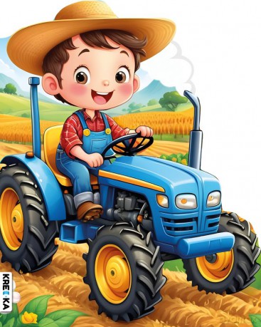 Traktor z rolnikiem. Kolorowanka z brokatem [KSIĄŻKA]