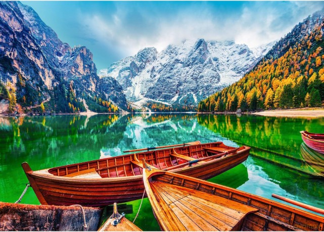 TREFL 500 el. Jezioro Braies Włochy 37486 [PUZZLE]