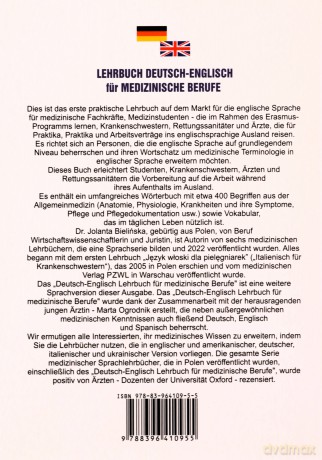 Lehrbuch Deutsch-Englisch für Medizinische Berufe Podręcznik niemiecko-angielski dla zawodów medycznych - Jolanta Bielińska [KSIĄŻKA]
