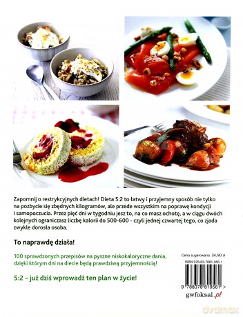 Dieta 5:2. Sprawdzone przepisy - Dowden Angela [KSIĄŻKA]