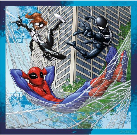 Puzzle 3w1 - Pajczy przyjaciele_/Disney Marvel Spiderman [PUZZLE]